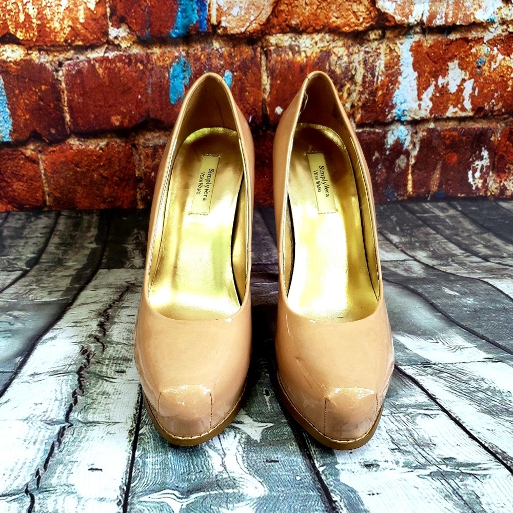 Nude platform stilettos